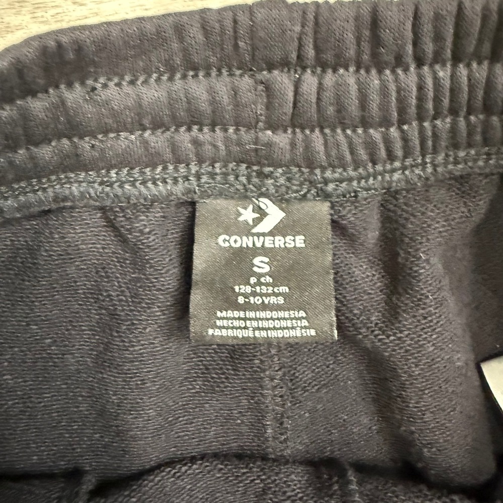 Converse Kids Black Athletic Dept 1908 Track Shorts‎ Size S 8-10 Years NEW - Picture 4 of 5